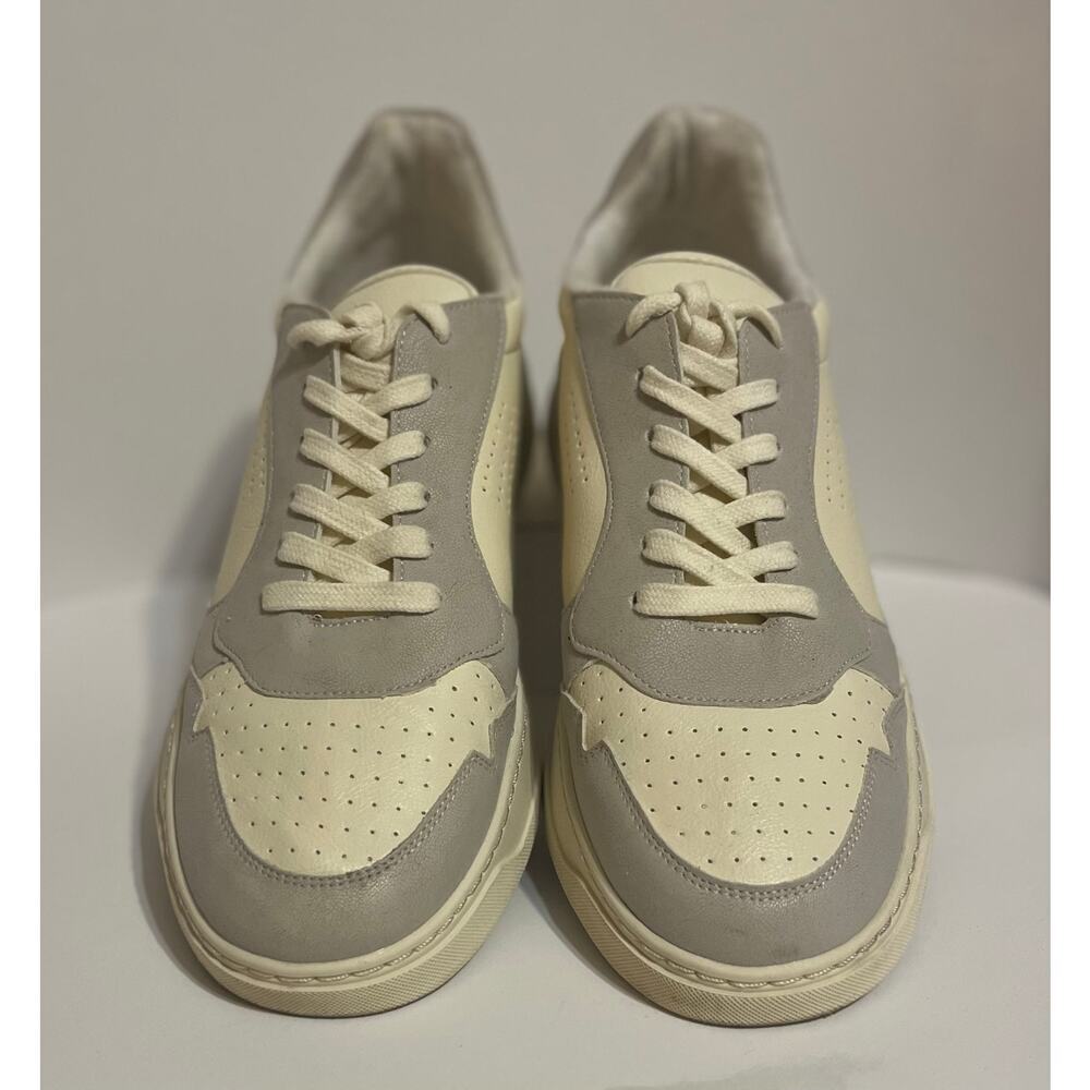 MIA Womens Platform Sneakers Shoes Sz 10 Gray Cream Lace Up Casual Color Block - Picture 3 of 7